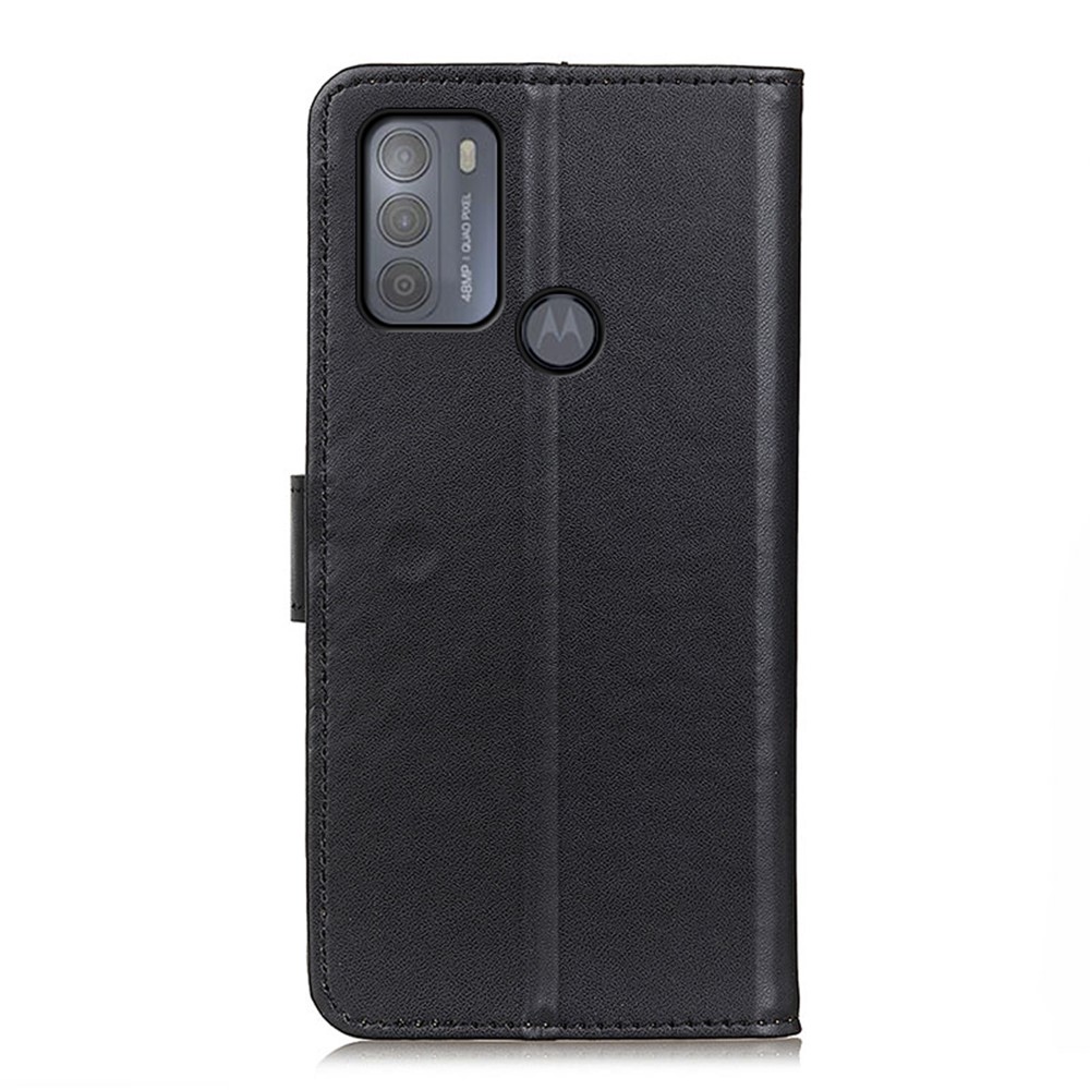 Magnetic Clasp Stand Leather Shell Case for Motorola Moto G50 - Black-3