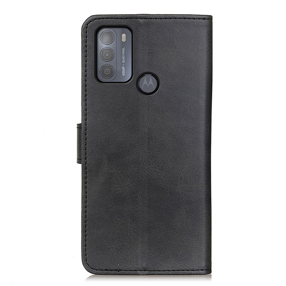 PU Leather Magnetic Wallet Leather Shell Protective Case for Motorola Moto G50 - Black-3