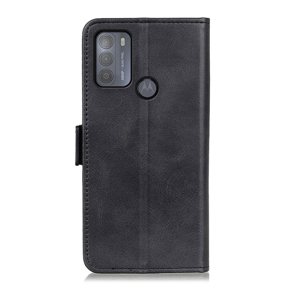 For Motorola Moto G50 Magnetic Double Clasp Leather Wallet Case - Black-3