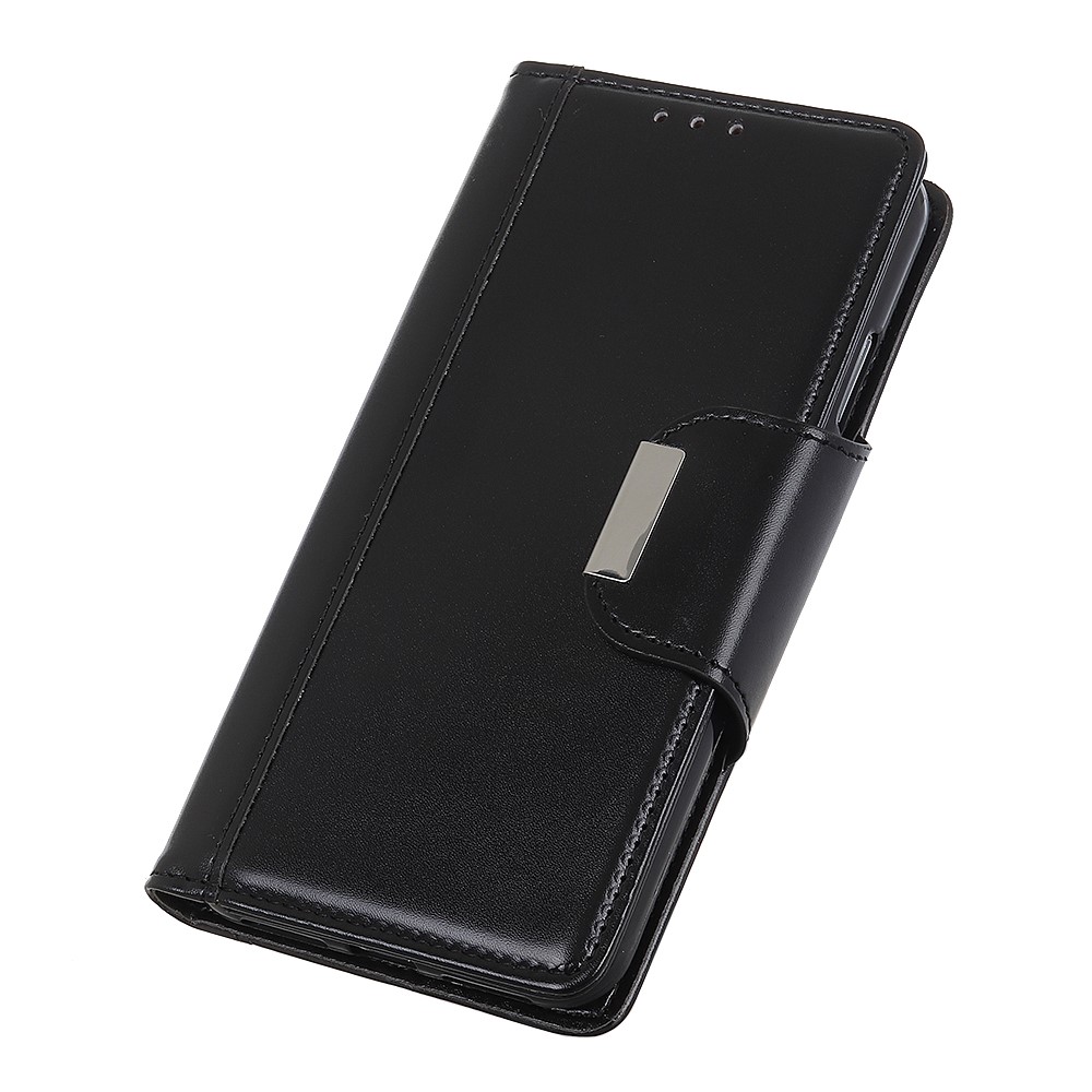 PU Leather Protective Case Shell with Stand Design for Motorola Moto G50 - Black-10