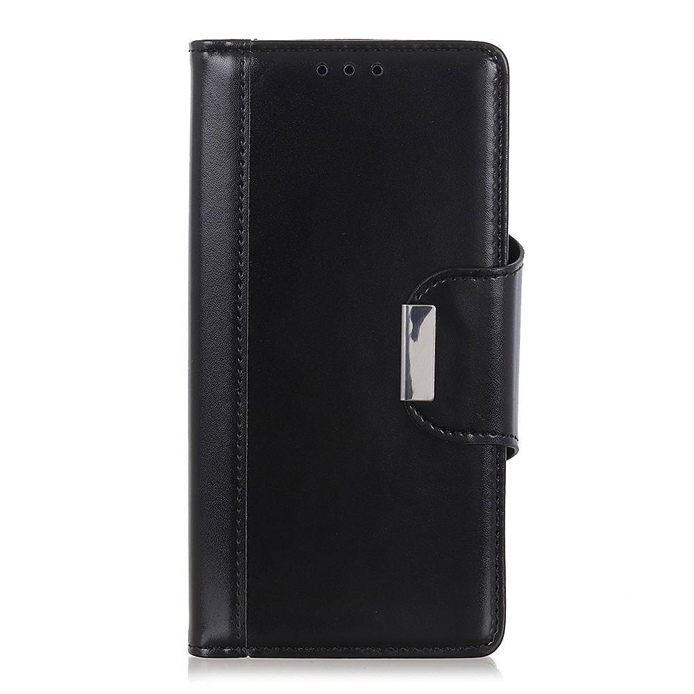 PU Leather Protective Case Shell with Stand Design for Motorola Moto G50 - Black-2
