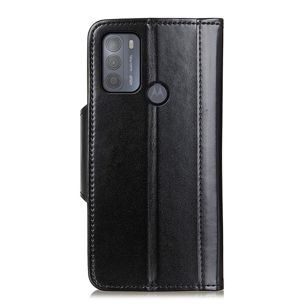 PU Leather Protective Case Shell with Stand Design for Motorola Moto G50 - Black-3