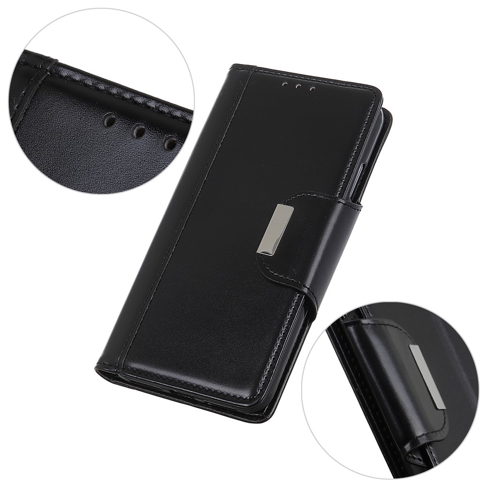PU Leather Protective Case Shell with Stand Design for Motorola Moto G50 - Black-7