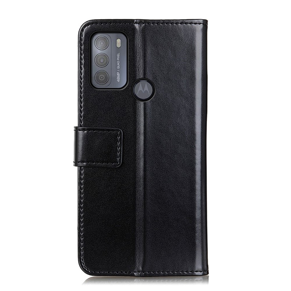 Wallet Design Full Protection PU Leather Stand Mobile Casing for Motorola Moto G50 - Black-3