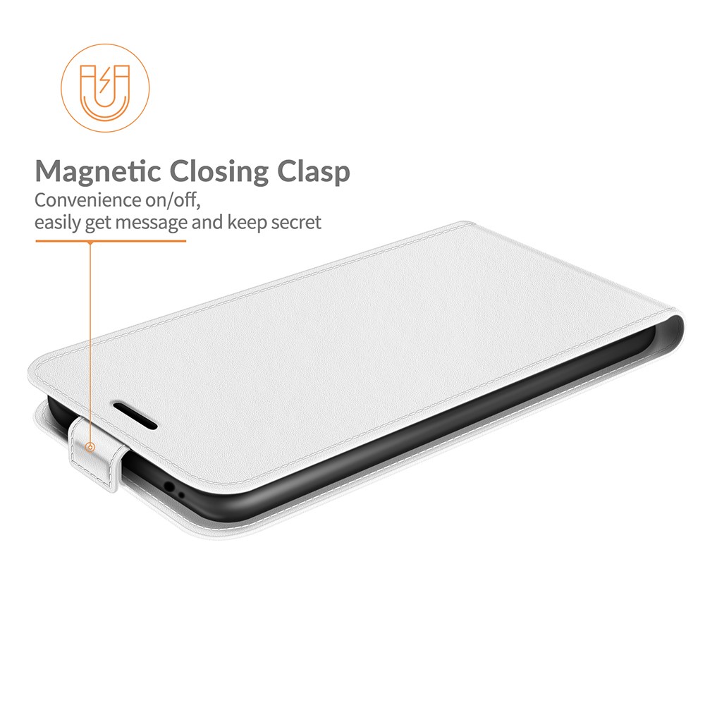 Crazy Horse Leather Protector Case Vertical Flip Phone Cover with Card Slot for Motorola Moto G30 / G10 - White-4