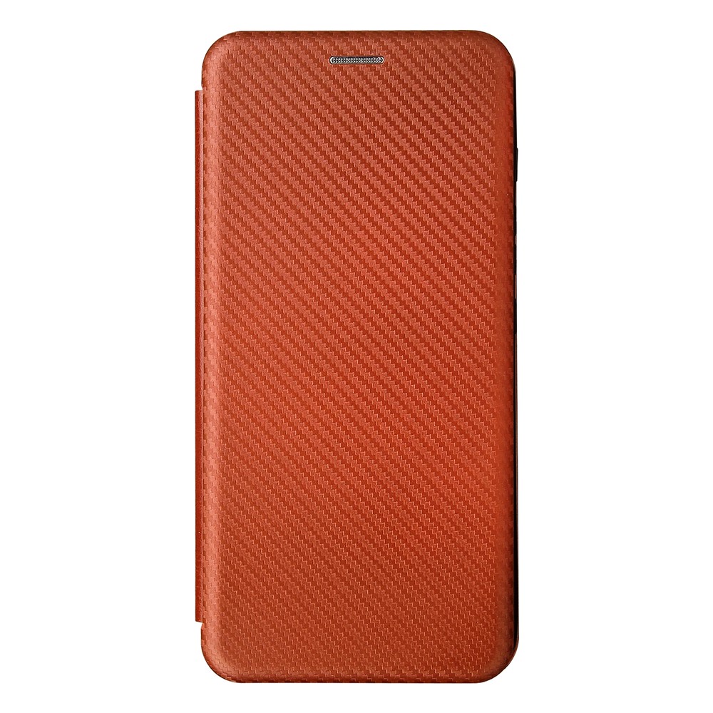 Auto-absorbed Carbon Fiber Texture Shock-proof Leather Case with Card Holder and Ring Strap for Motorola Moto G50 - Orange-8