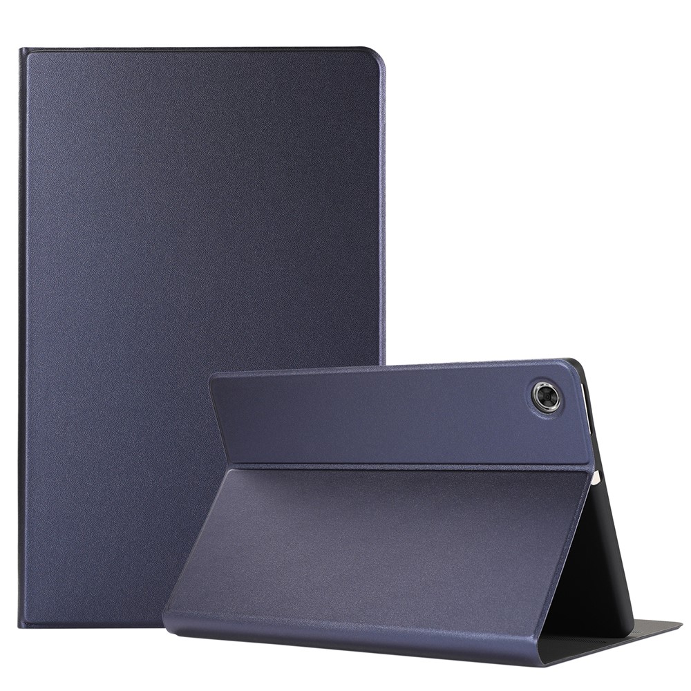 Plain Leather Stand Tablet Cover for Lenovo Tab M10 HD Gen 2 TB-X306X - Dark Blue-1