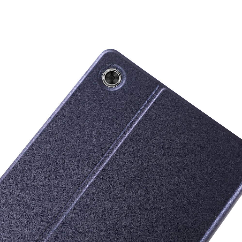 Plain Leather Stand Tablet Cover for Lenovo Tab M10 HD Gen 2 TB-X306X - Dark Blue-6