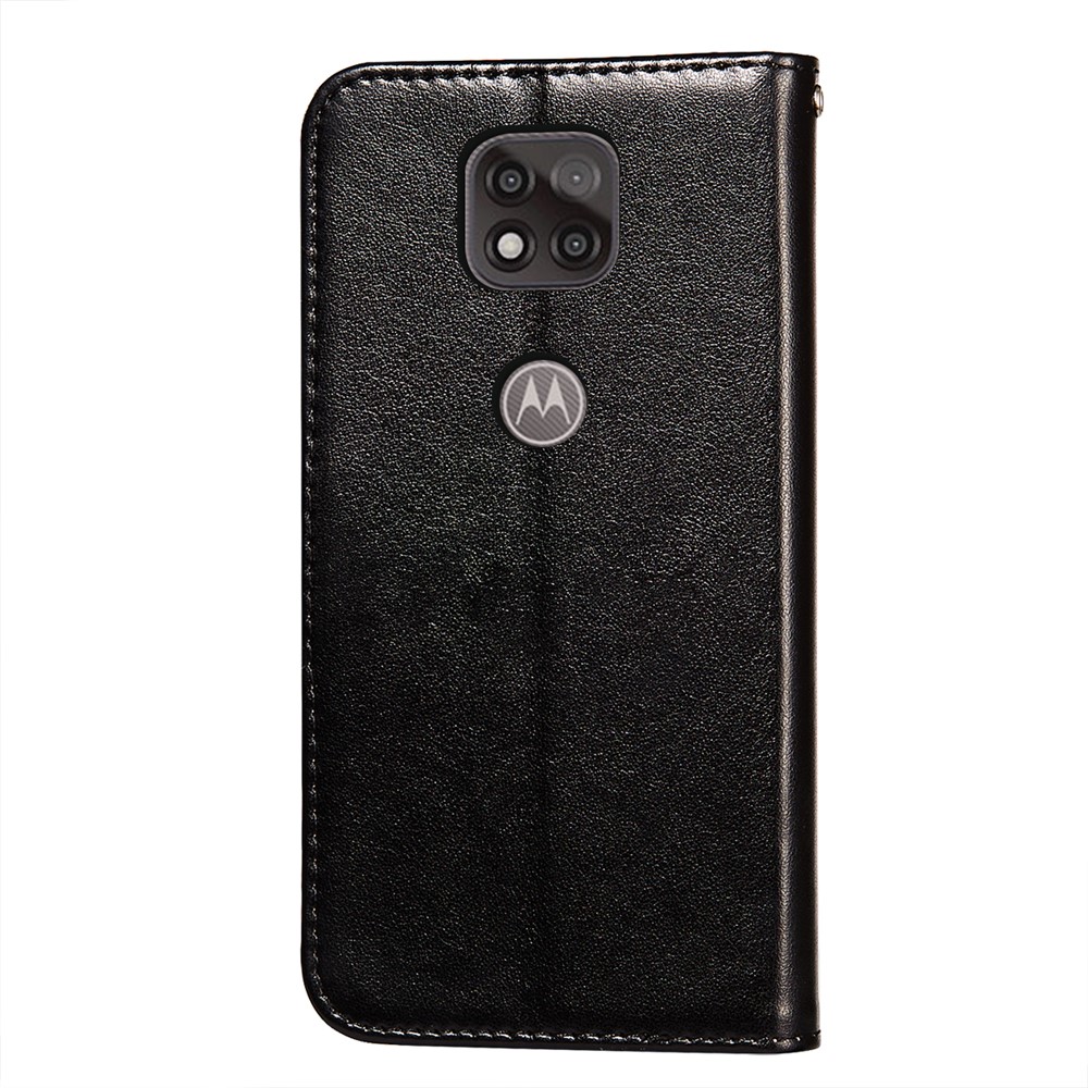 Dual-sided Magnetic Clasp Leather Wallet Stand Phone Case Shell for Motorola Moto G Power (2021) - Black-6