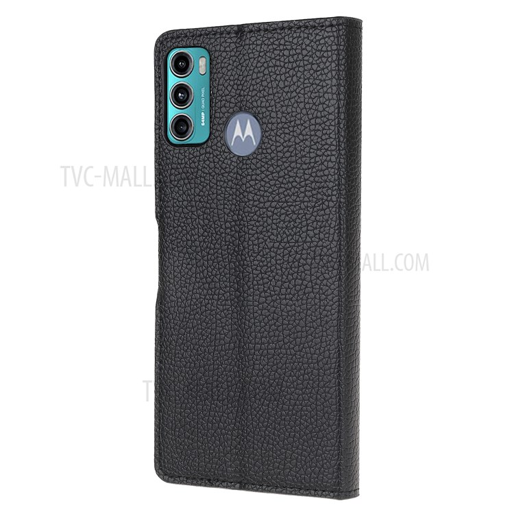 Wallet Stand Design Litchi Texture Leather Phone Shell Case for Motorola Moto G60/Moto G40 Fusion-3