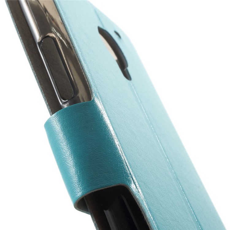 Crazy Horse Stand Leather Phone Case for Lenovo Vibe C2 Built-in Steel Sheet - Blue-6