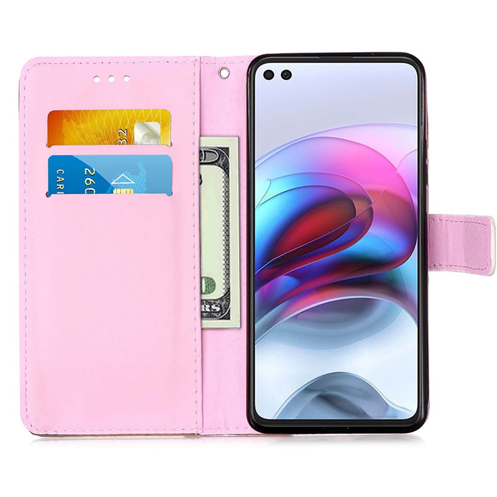 Well-Protected Pattern Printing Design Leather Wallet Protector Stand Case for Motorola Moto G100/Edge S - Dog Kiss-4