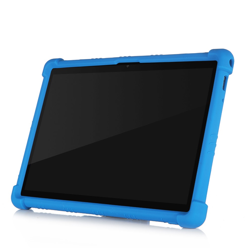 Slide-Out Kickstand Design Silicone Tablet Cover Case for Lenovo Tab M10 Plus X606 - Blue-3