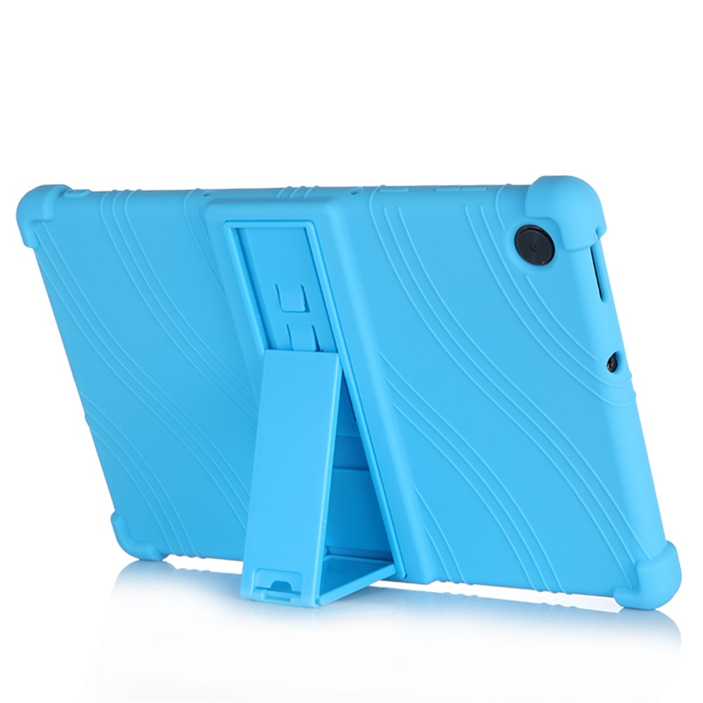 Soft Silicone Tablet Cover Case with Slide-Out Kickstand Design for Lenovo Tab M10 HD Gen 2 TB-X306 - Baby Blue-3