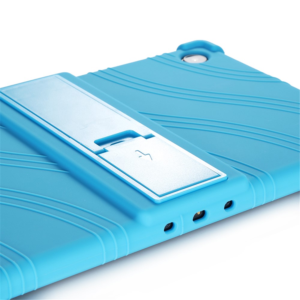 Soft Silicone Tablet Cover Case with Slide-Out Kickstand Design for Lenovo Tab M10 HD Gen 2 TB-X306 - Baby Blue-7