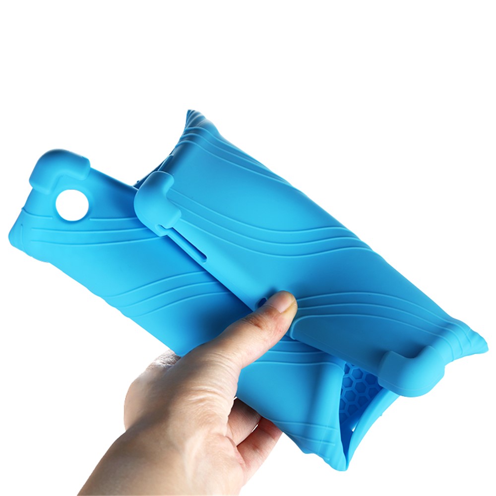 Soft Silicone Tablet Cover Case with Slide-Out Kickstand Design for Lenovo Tab M10 HD Gen 2 TB-X306 - Baby Blue-8