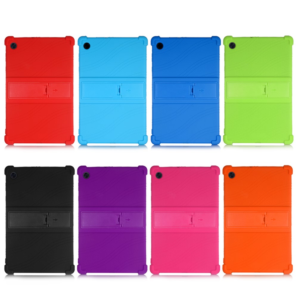 Soft Silicone Tablet Cover Case with Slide-Out Kickstand Design for Lenovo Tab M10 HD Gen 2 TB-X306 - Baby Blue-9