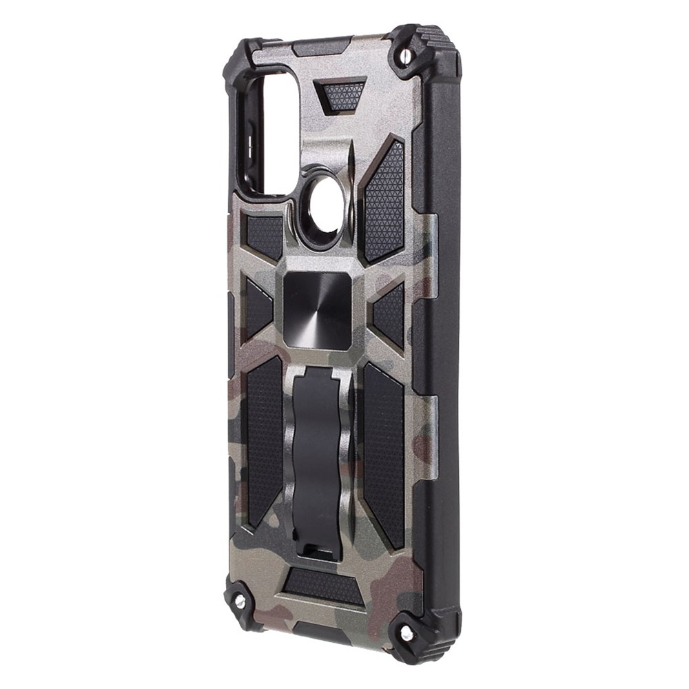 Camouflage Pattern Detachable 2 in 1 Design Phone Shell with Magnet Sheet for Motorola Moto G10/G30 - Army Green-2