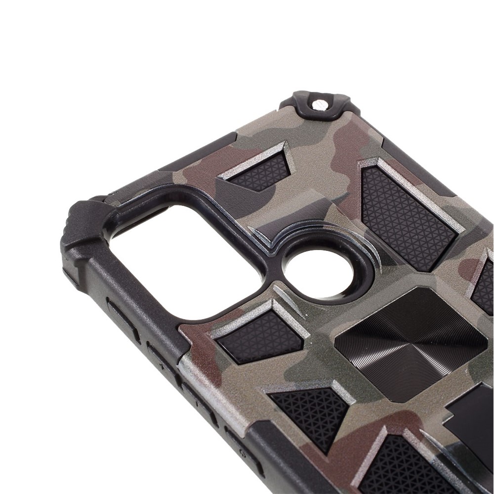 Camouflage Pattern Detachable 2 in 1 Design Phone Shell with Magnet Sheet for Motorola Moto G10/G30 - Army Green-6
