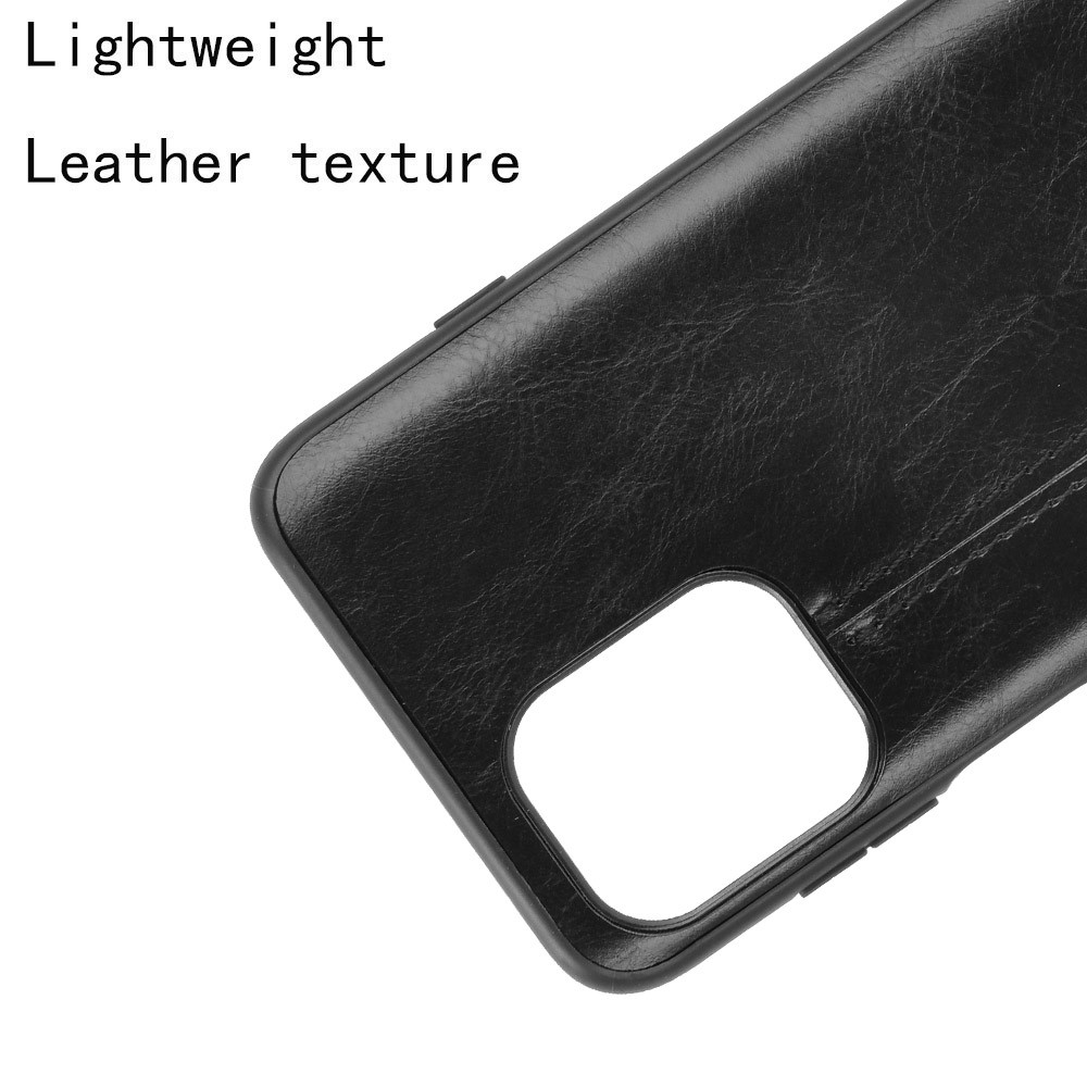 Stitching Line Design PU Leather Coated PC+TPU Phone Case for Motorola Moto G100 / Edge S - Black-4