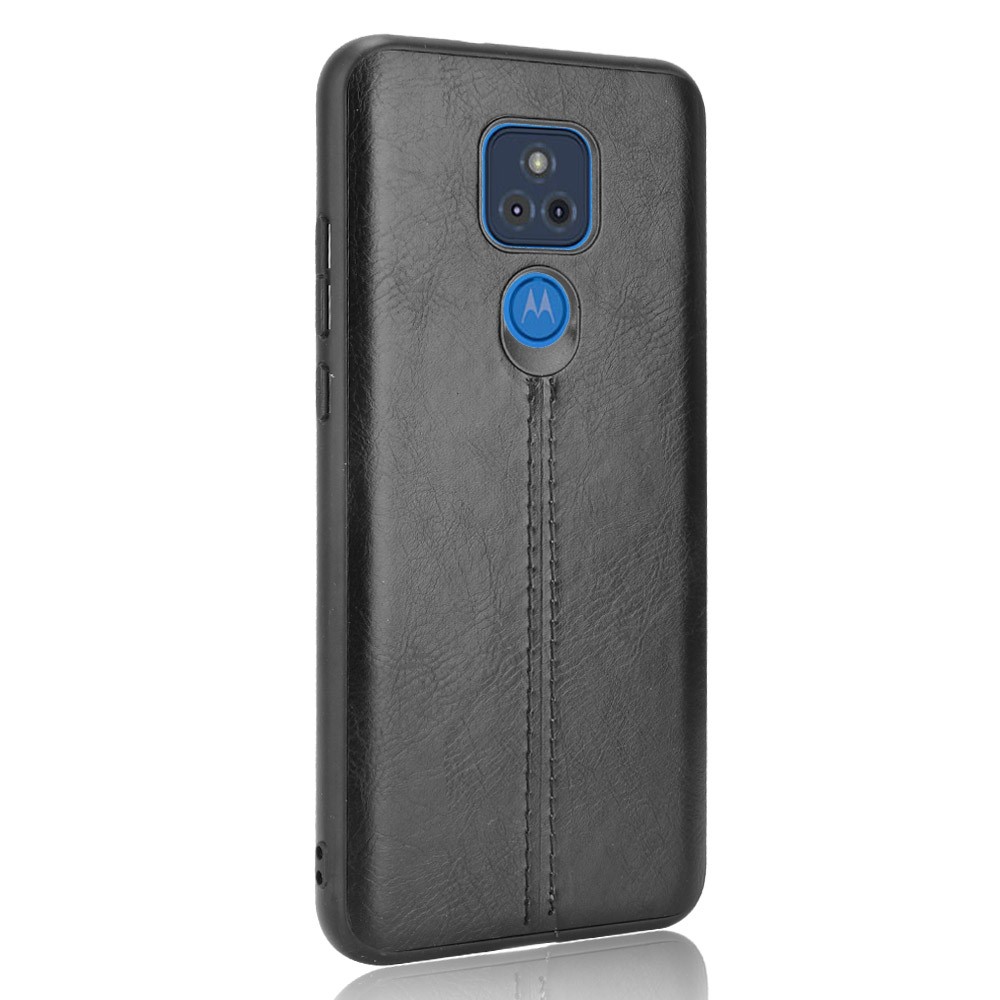Stitching Line Design PU Leather Coated PC+TPU Phone Case for Motorola Moto G Play (2021) - Black-3