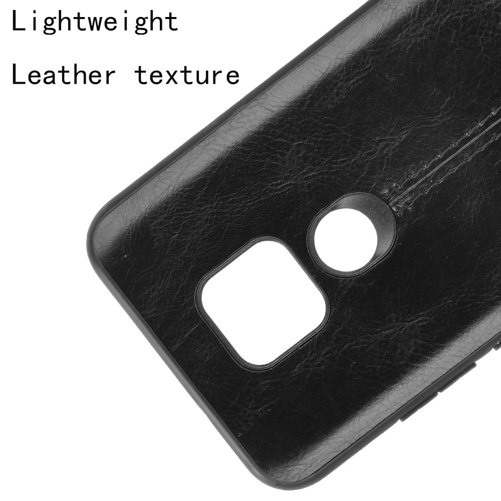 Stitching Line Design PU Leather Coated PC+TPU Phone Case for Motorola Moto G Play (2021) - Black-4