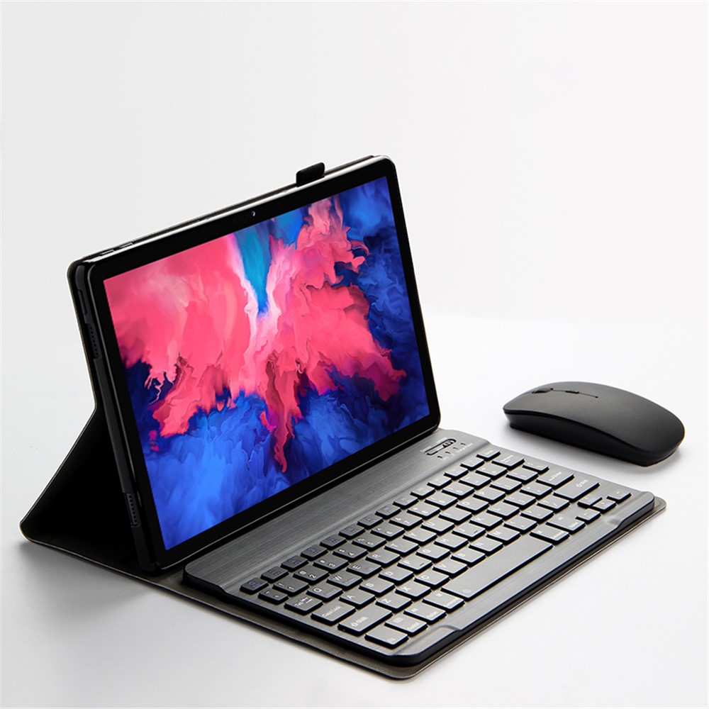 AJIUYU 2-em-1 Sem Fio Bluetooth Teclado De Couro Tablet Tablet Case Capa Para Lenovo Tab P11