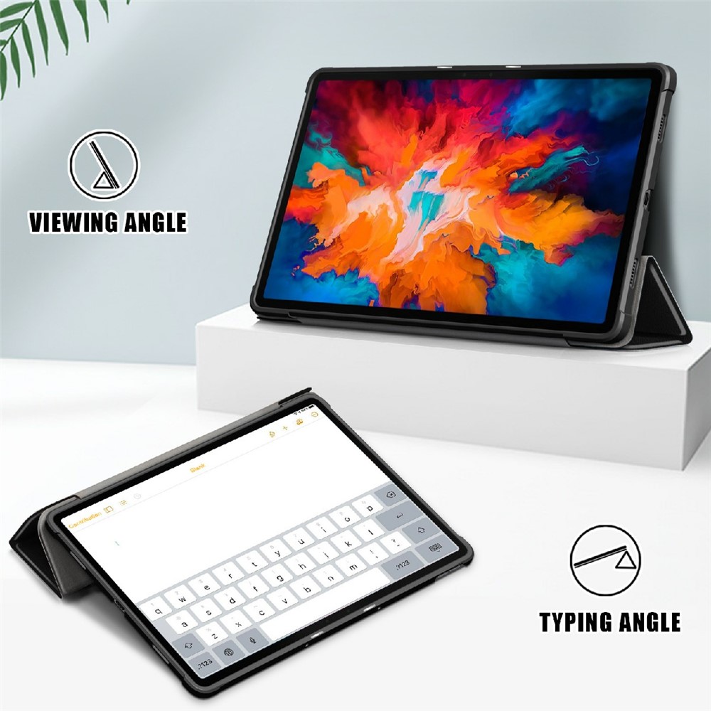 Pattern Printing Tri-fold Stand Smart Leather Tablet Case Shell for Lenovo Tab P11 Pro TB-J706F - Do Not Touch Me-2