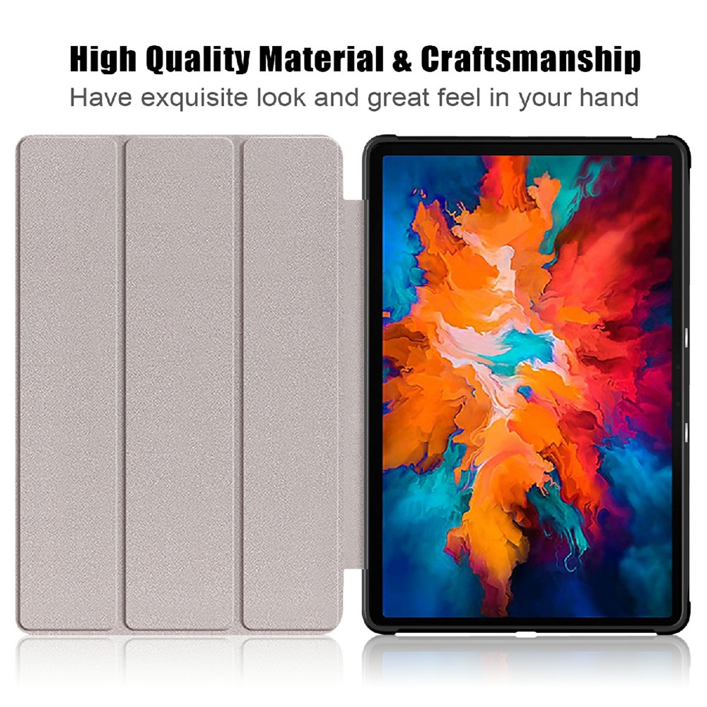 Pattern Printing Tri-fold Stand Smart Leather Tablet Case Shell for Lenovo Tab P11 Pro TB-J706F - Do Not Touch Me-6