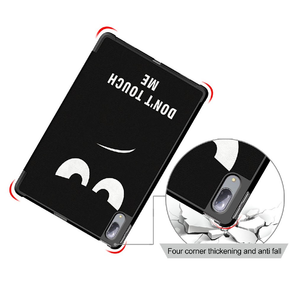 Pattern Printing Tri-fold Stand Smart Leather Tablet Case Shell for Lenovo Tab P11 Pro TB-J706F - Do Not Touch Me-7