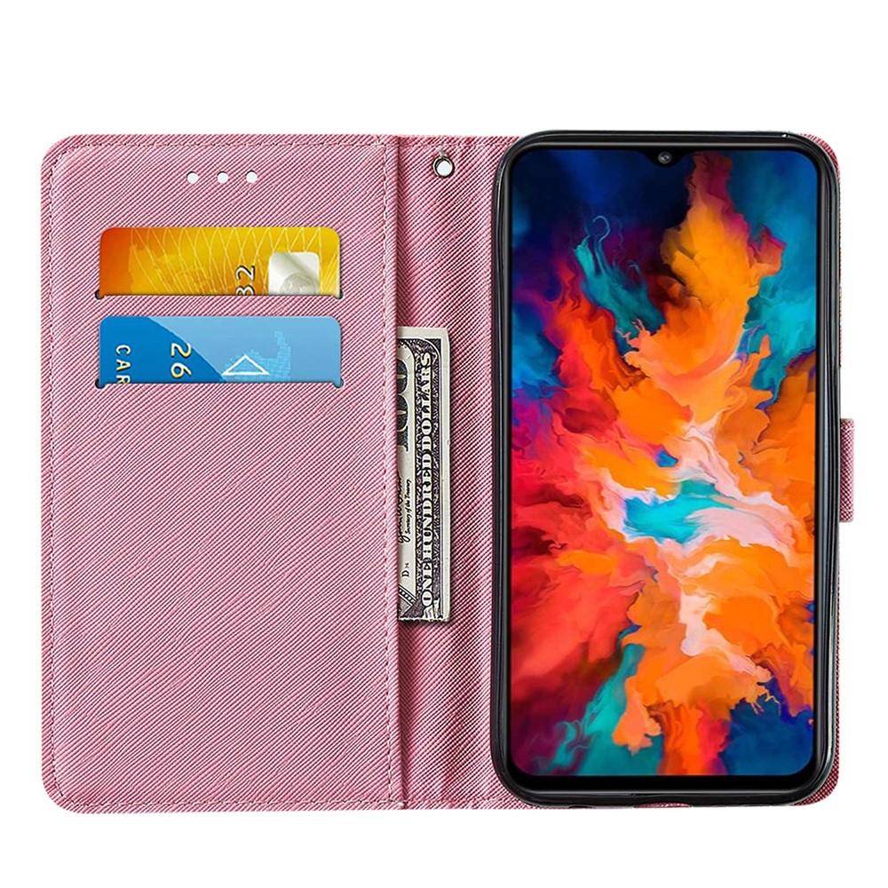 Cross Texture Pattern Printing Wallet Stand Leather Phone Case Cover for Motorola Moto G50 - Red Butterfly-4