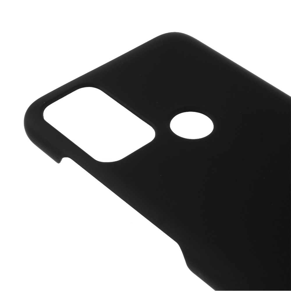 Well-Protected Glossy Rubberized PC Hard Phone Case for Motorola Moto G50 - Black-5