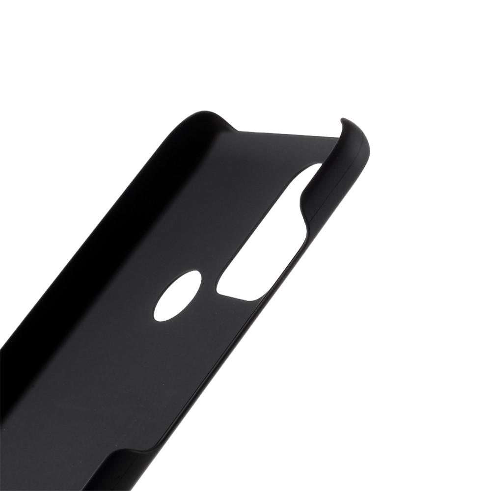 Well-Protected Glossy Rubberized PC Hard Phone Case for Motorola Moto G50 - Black-7