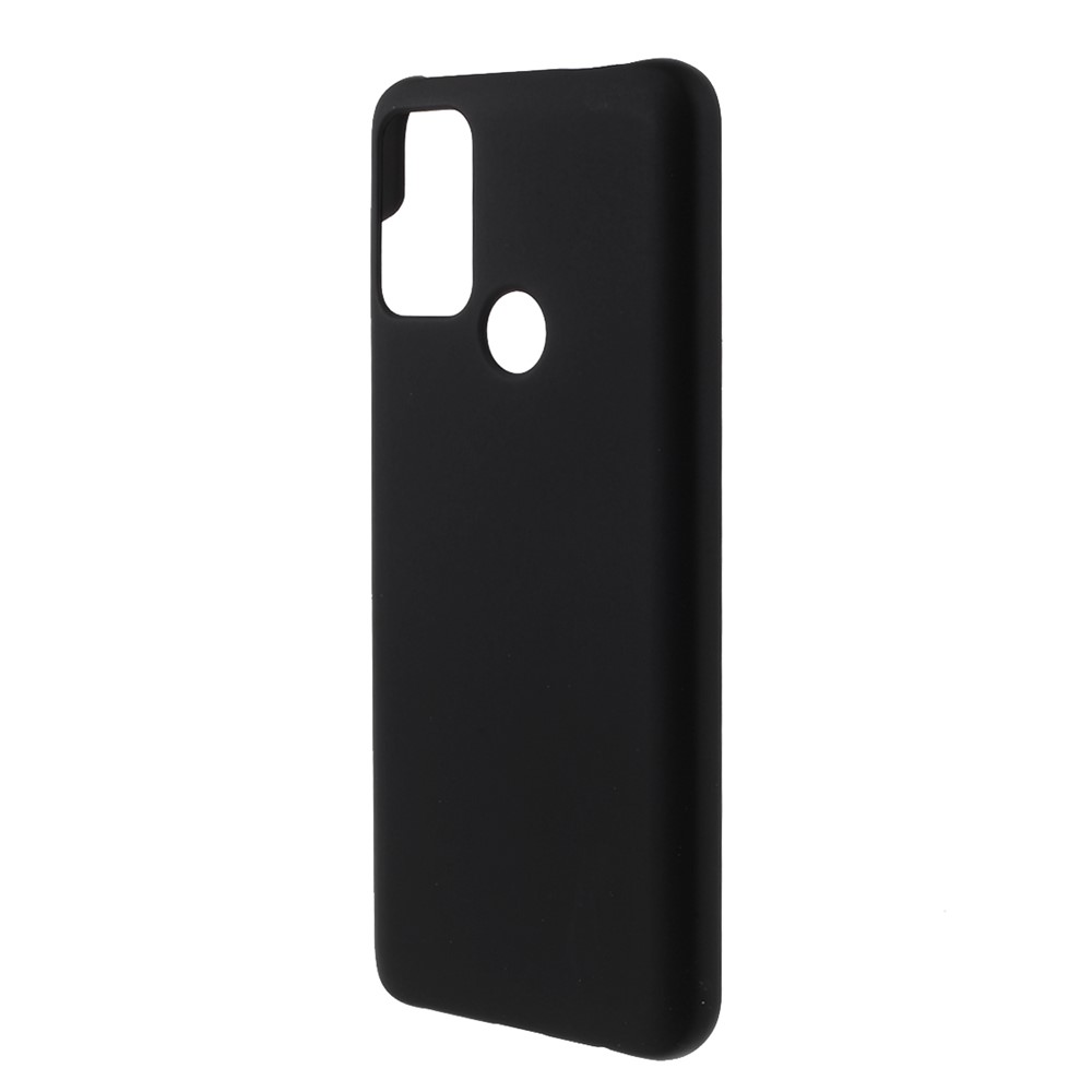 Glossy Rubberized Well-Protected PC Hard Phone Case for Motorola Moto G60 - Black-2