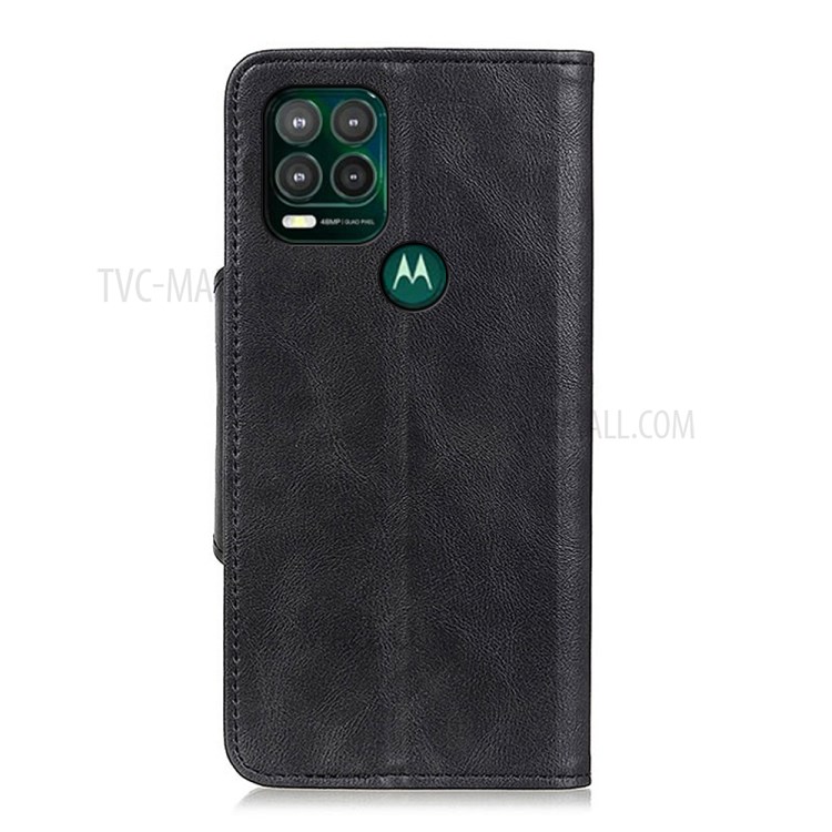 Magnetic Buckle Design PU Leather Wallet Stand Case for Motorola Moto G Stylus 5G - Black-3