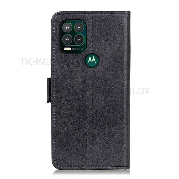 All-round Sided Magnetic Clasp Wallet Stand Design Leather Case Cover for Motorola Moto G Stylus 5G - Black-3