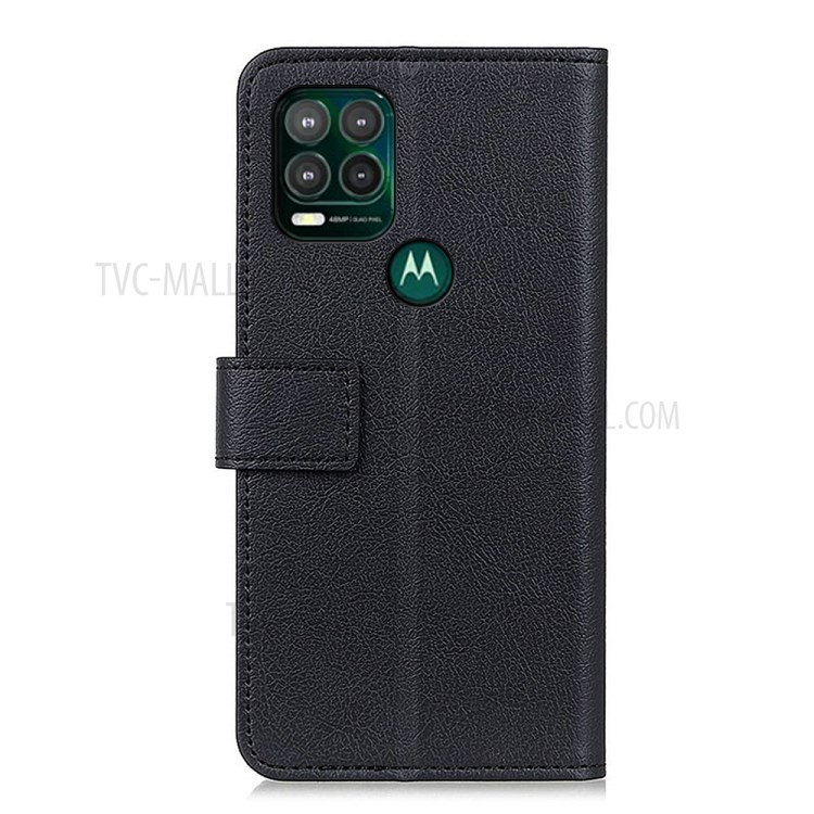 All-round Textured PU Leather Wallet Stand Case for Motorola Moto G Stylus 5G - Black-3
