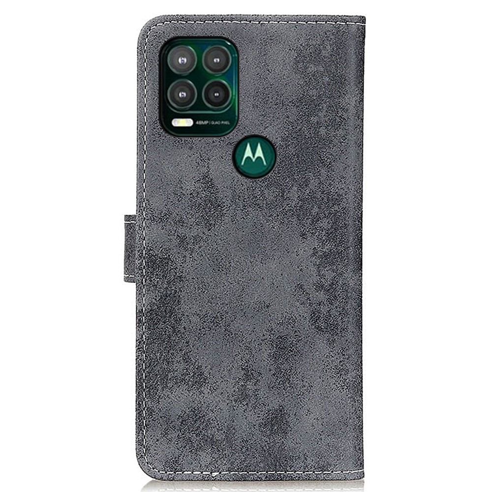 Vintage Design Wallet PU Leather Book Style Shockproof Case Cover for Motorola Moto G Stylus 5G - Black-3