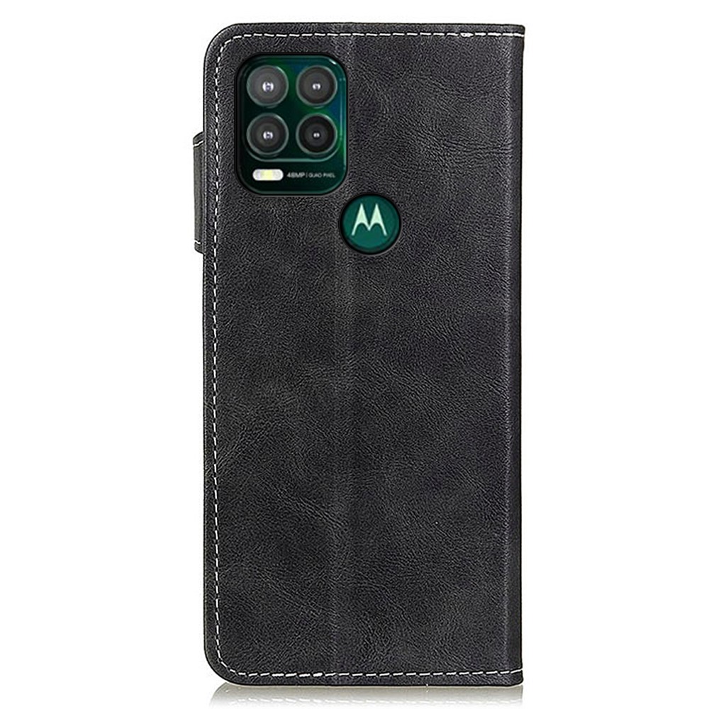 Full Body Protection Drop Protection S-shape Textured Protective PU Leather Case for Motorola Moto G Stylus 5G - Black-3