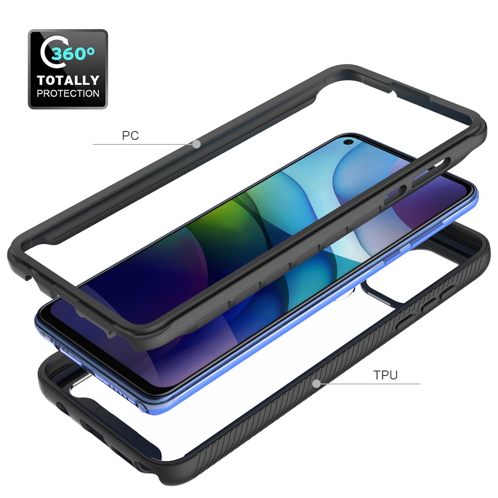 PC + TPU + Acrylic Hybrid Shockproof Shell Cover for Motorola Moto G Stylus 5G - Black-5