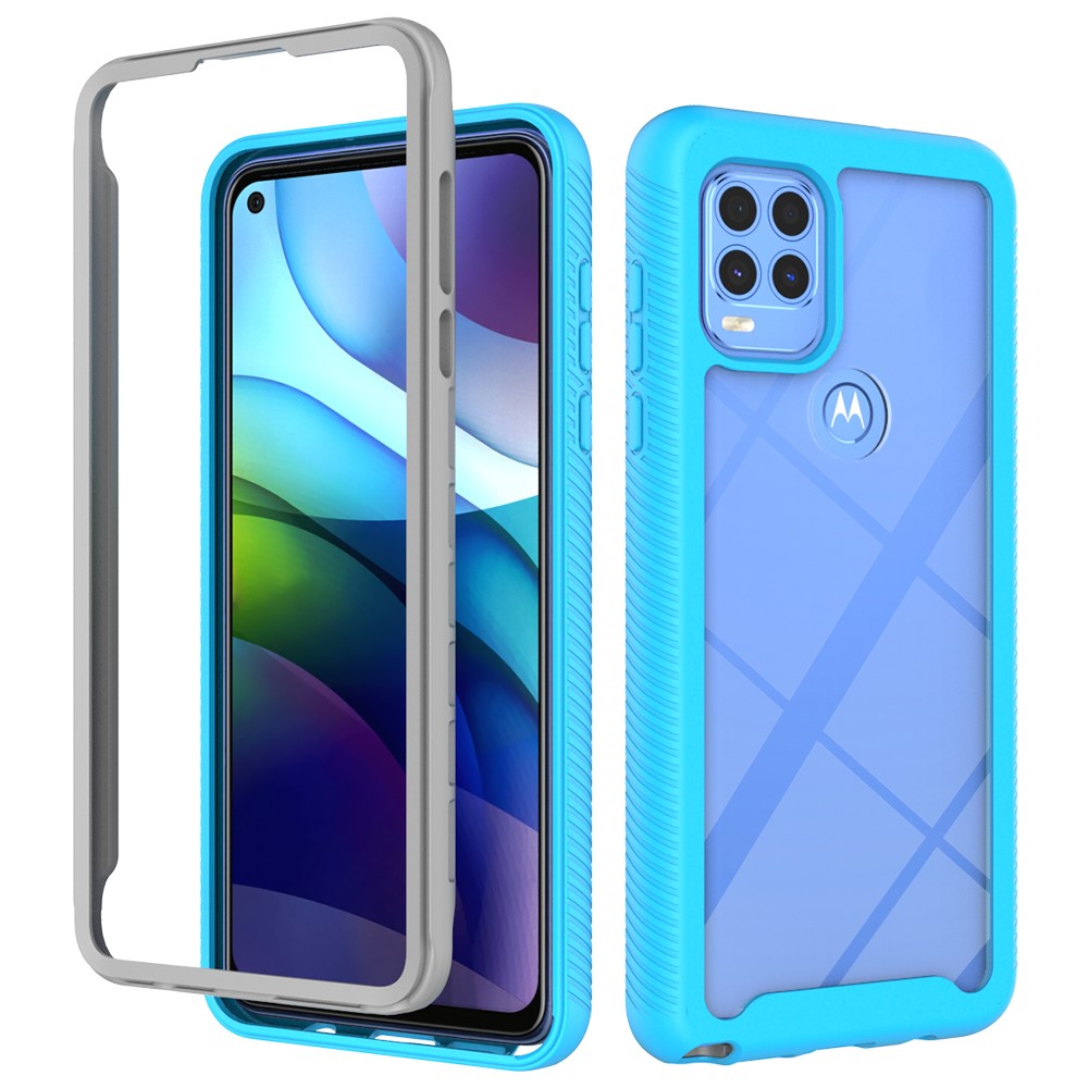 PC + TPU + Acrylic Hybrid Shockproof Shell Cover for Motorola Moto G Stylus 5G - Blue-1