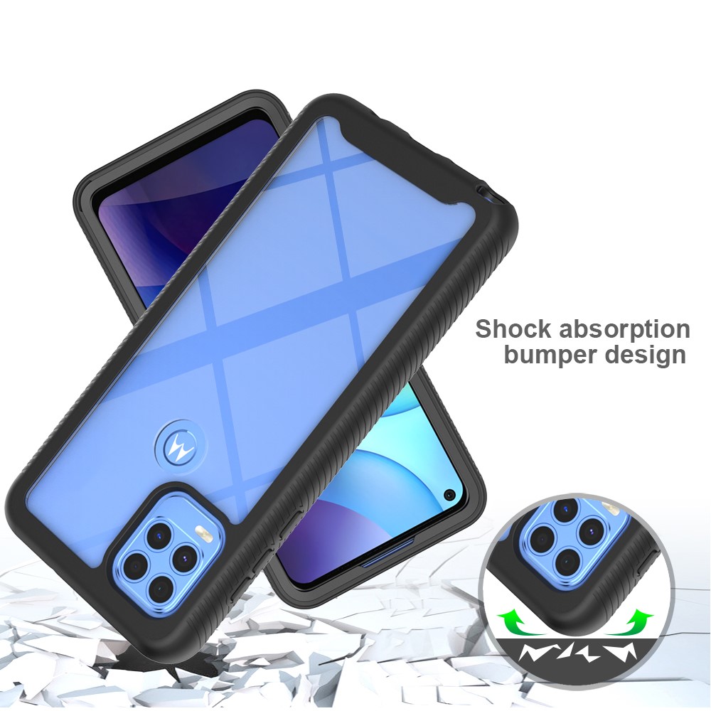 PC + TPU + Acrylic Hybrid Shockproof Shell Cover for Motorola Moto G Stylus 5G - Red-2
