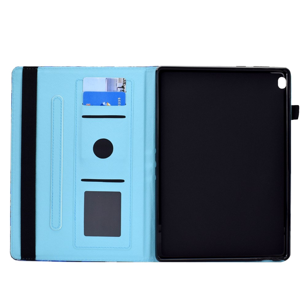 Full Body Protective Pattern Printing Elastic Band Stand Back Cover for Lenovo Tab M10 TB-X605F / Tab M10 HD TB-X505 - Butterfly and Flower-8