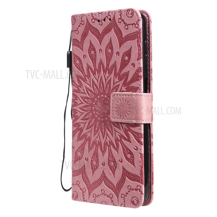 Flower Pattern Imprinting PU Leather Phone Cover with Wallet Stand for Motorola Moto G Power (2021) - Pink-2