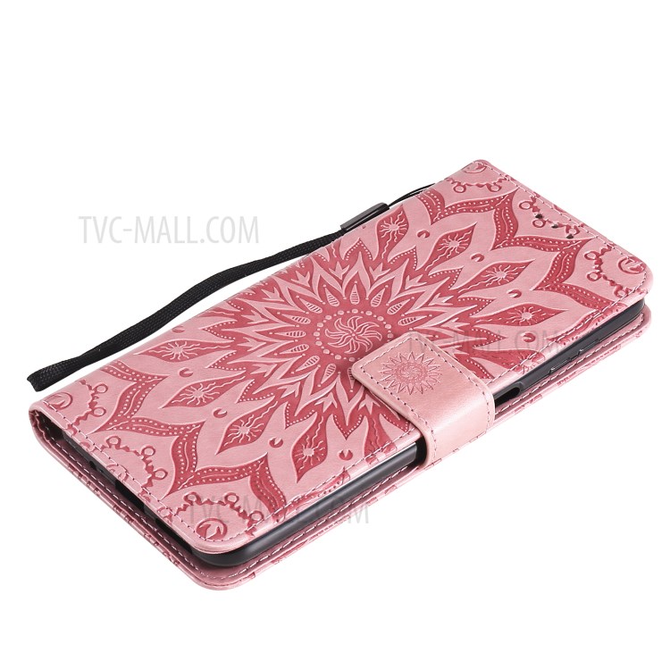 Flower Pattern Imprinting PU Leather Phone Cover with Wallet Stand for Motorola Moto G Power (2021) - Pink-8