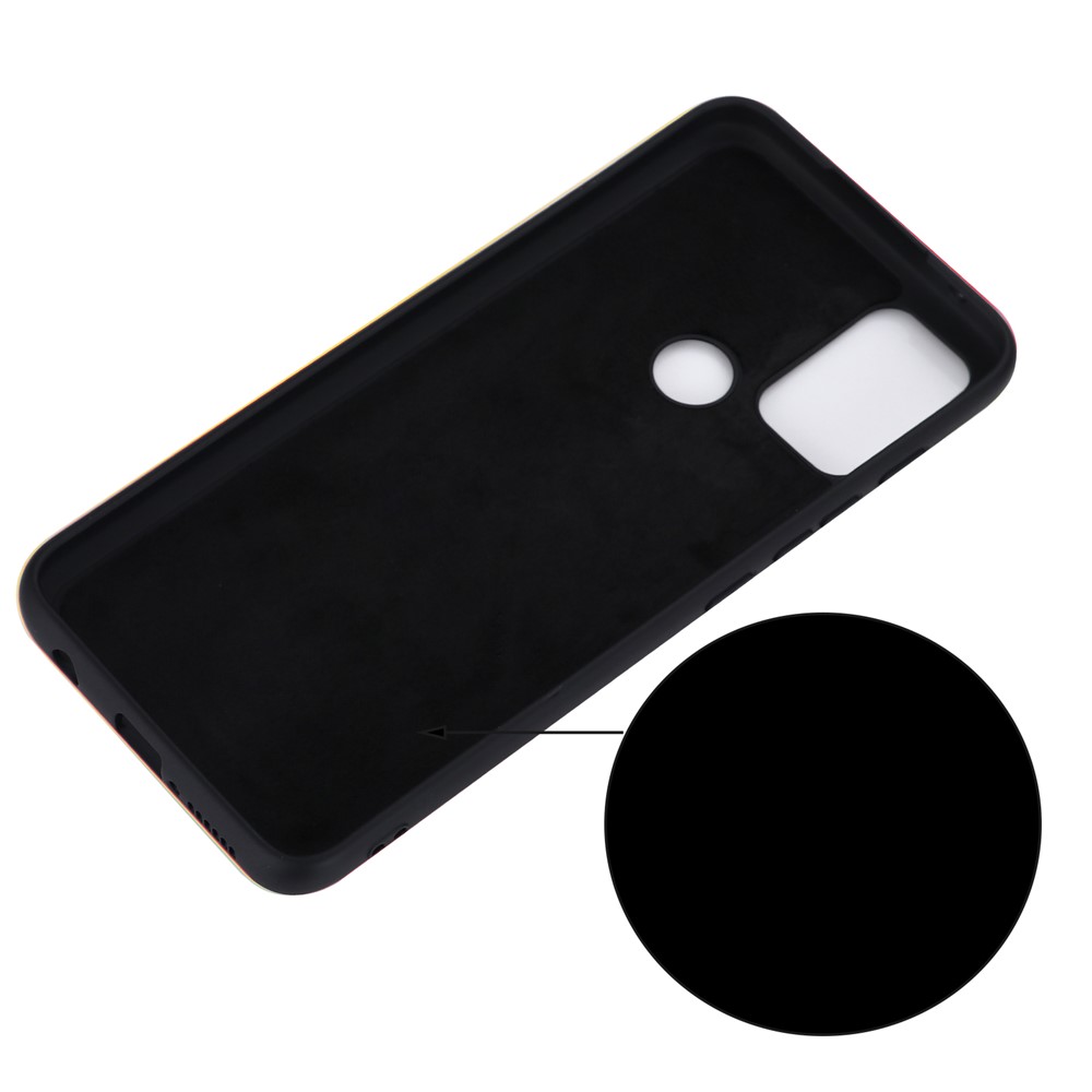 Multiple Color Liquid Silicone Phone Protective Shell with Strap for Motorola Moto G50 - Black-3
