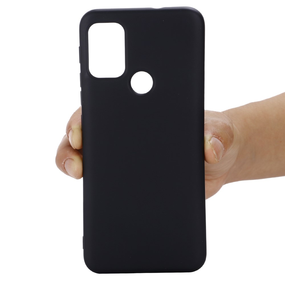 Multiple Color Liquid Silicone Phone Protective Shell with Strap for Motorola Moto G50 - Black-5
