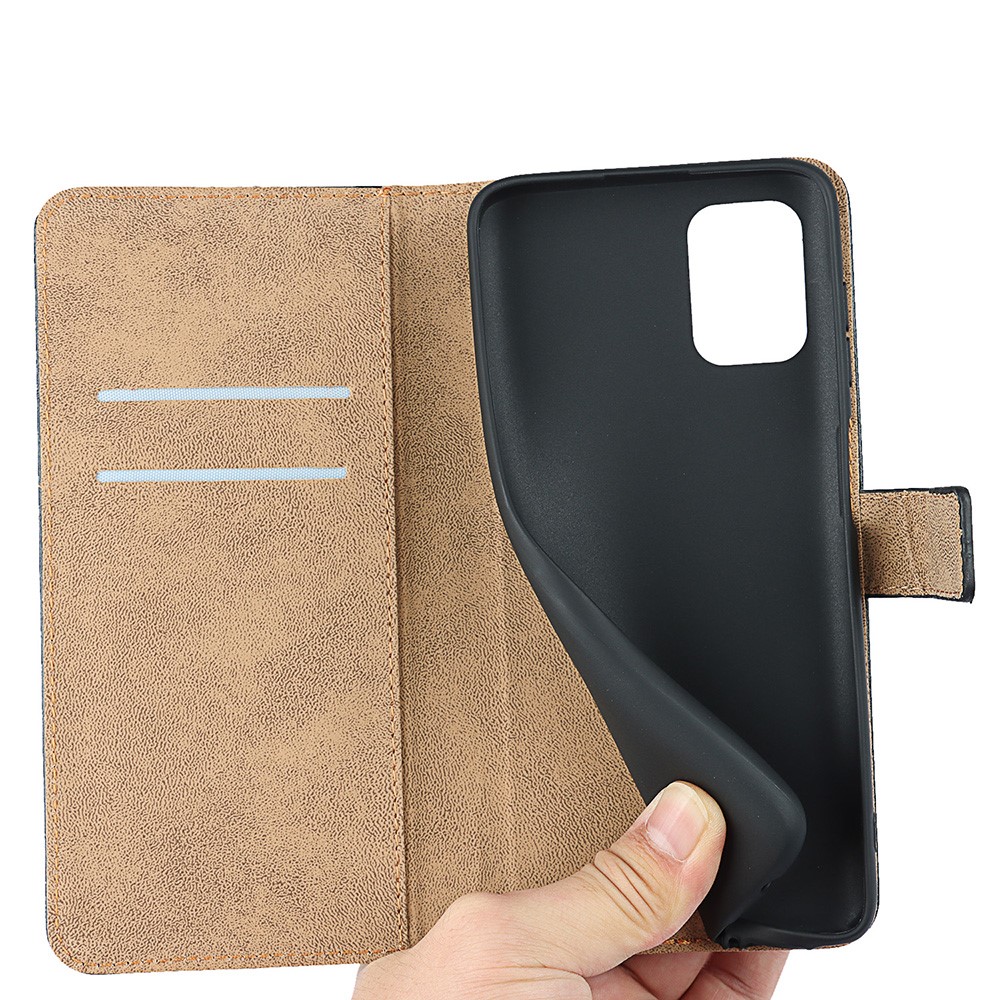 Split Leather Wallet Cover Cell Phone Stand Case for Motorola Moto G Pro-12