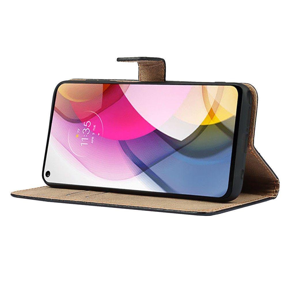 Split Leather Wallet Cover Cell Phone Stand Case for Motorola Moto G Pro-4