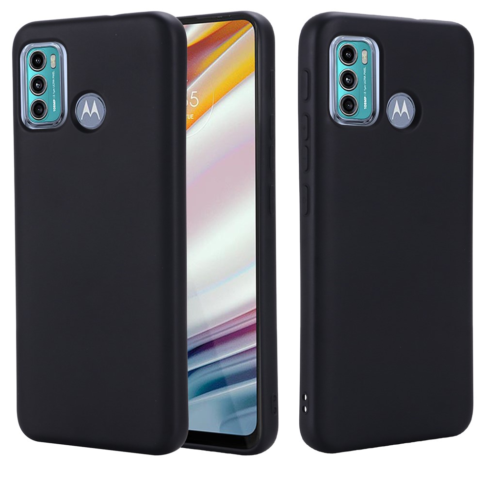 Soft Liquid Silicone Phone Case for Motorola Moto G60 - Black-2